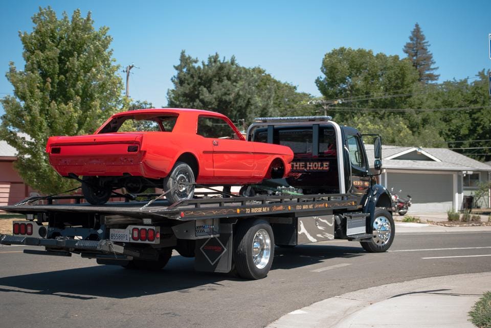 We can move all classic cars and trucks, even vehicles that aren't restored yet, like this Mustang. Just call Rocklin Ace Towing, and we will get your piece of vehicle art moved